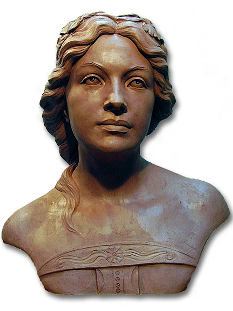 Mary's bust. Sculptors in Madrid