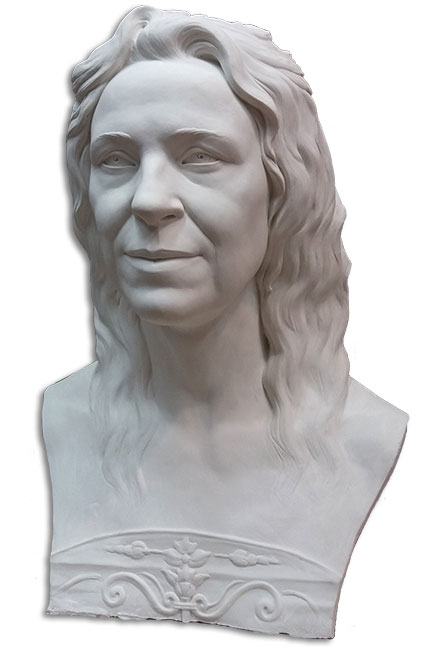 Bust homage to Pilar. Sculptors in Madrid