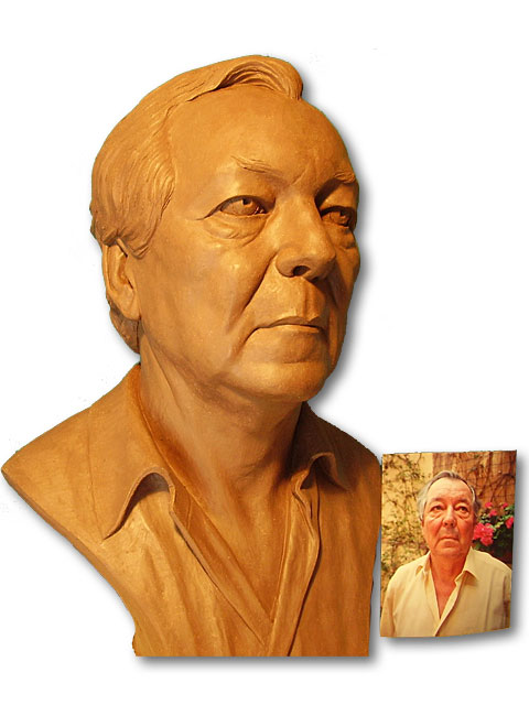 Bust made from a photo. Sculptors in Madrid