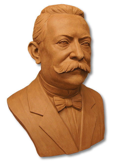 Bust tribute to Prat de la Riba, President of the<br>Mancomunitat de Catalunya (1914). Sculptors in Madrid