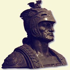 Roman emperor bust, Sculptor in Madrid