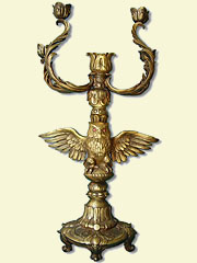 Candelabro realizado en bronce