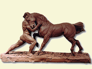 Dominando al caballo, Escultor en Madrid
