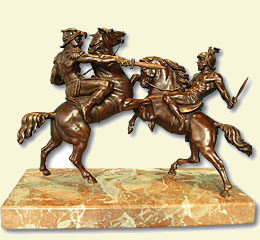 Batalla a caballo, Escultor en Madrid