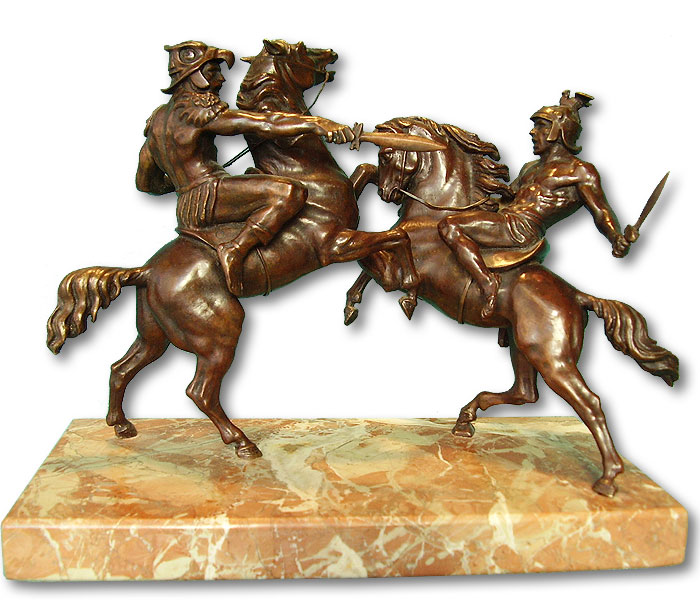 Horse battle. Sculptors in Madrid