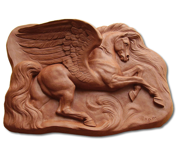 Pegasus (relief). Sculptors in Madrid
