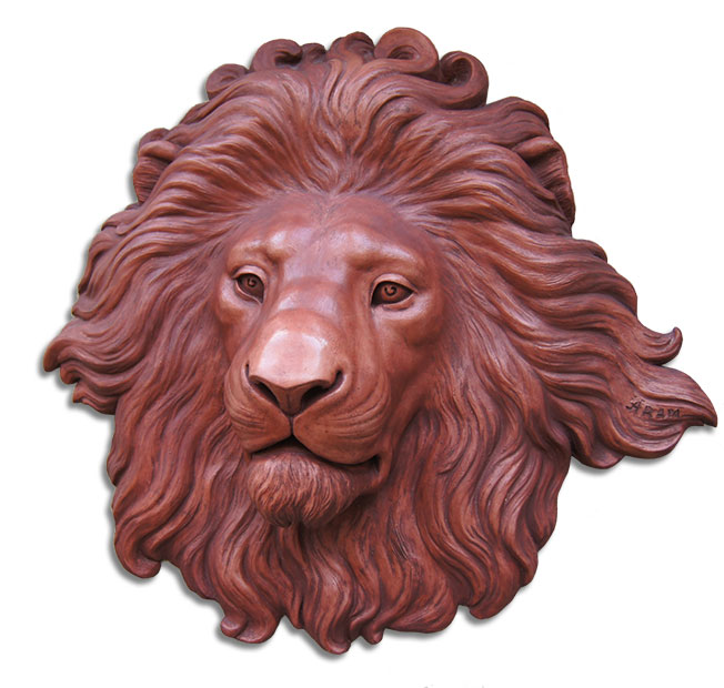 Lion Face (relief). Sculptors in Madrid