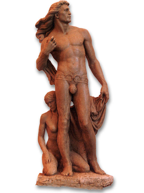 Roman nude statue. Sculptors in Madrid