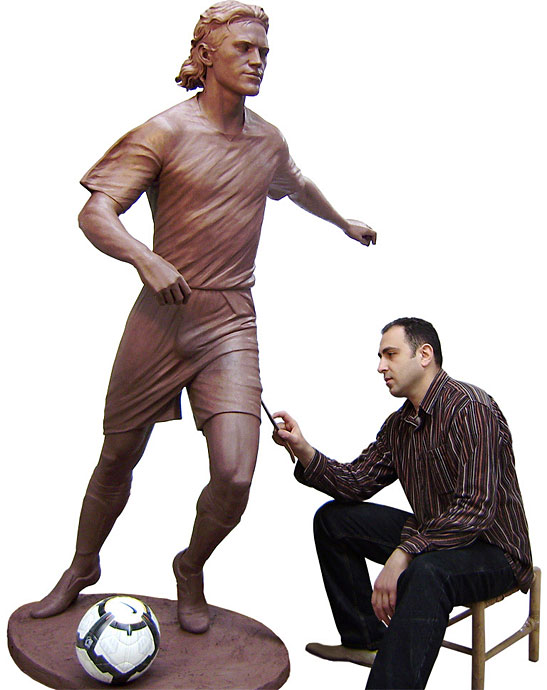 Dani Jarque, former football player. Sculptors in Madrid
