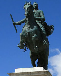 Estatua de bronce en Madrid